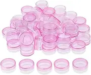 50 Pieces 3g Plastic Pot Jars Lotion Cream Sample Empty Container Pink