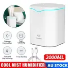 2L USB Air Humidifier Essential Oil Aromatherapy Diffuser Double Sprays 2 Ports