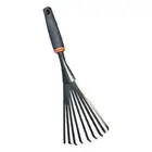 Metal Shrub Rake Leaf Rake Small Garden Rake Heavy Duty Hand Rake for Grass