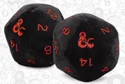 Ultra Pro: D&D Jumbo D20 Dice Plush Black and Red
