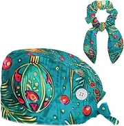 [YTYVAGT] Scrub Caps Women,Scrub Hats Suitable for Women,Christmas Decorations Pattern