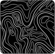 DAWNTREES Gaming Mouse Pad, Glass Mouse Mat, Desktop Decoration, Suitable for Fast and Precise Control of Various Types of Mice (Black Terrain)