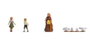 N15804 Noch OO/HO Gauge Hansel & Gretel with Witch Fairytale Figure Set