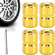 Car Wheel Stem Caps,Car Tire Air Valve Caps - 4X Auto Wheel Tyre Nozzle Accessories Leak-Proof for Bike Most Vehicle Motorcycle Truck