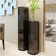Metal Shoe Tower Cabinet Organizer, 306° Rotating Design, Vertical Round Storage Solution for Entryway, Modern and Simple, Black Finish, 86CM Height