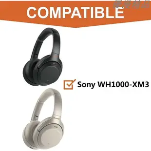 SONY WH-1000XM3耳機罩 1000XM3無線降噪藍牙耳機替換耳罩 皮套 帶卡扣送墊棉