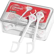 15Pcs Mini Disposable Tongue Brushes with Cleaning Paste Beads and Floss Picks, Tongue Cleaners, Reduce Bad Breath, Tongue Scraper-Ice Peach Flavor (Pack of 1)