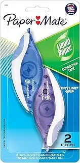 Paper Mate Liquid Paper Dryline Grip Correction Tape (Pack of 12)