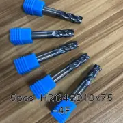 5* HRC45 D10 x 75 -4F tip diameter 10mm 4 Flute End Mill CNC Milling Cutter Bits