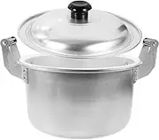 Large Capacity Aluminum Alloy Saucepan Double Handle Rice Pot for Quick Heating Noodles Soup Easy to Clean Cooking Pot
