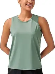 [JOYSPELS] Ice Silk Workout Tank Tops for Women Cool-Dry Sleeveless Loose Fit Yoga Shirts Athletic Running Gym
