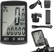 Bike Odometer and Speedometer, Cordless Cycling Speed Sensor, Digital Display Waterproof Luminous Bicycles Computer for Outdoor Mountain Road Biking Track Bikes ATV Dirtbikes