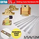 3-12m Sliding Gate Hardware Kit Wheels Steel Track Keeper Roller Guide Stopper