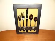 Bombay 20 Pc Set MARSALA Fine Stainless Steel Utensils Flatware Nice NEW NIB