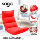 SOGA Foldable Floor Sofa Bed Meditation Lounge Chair Recliner Lazy Couch Red