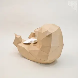 問創設計 DIY手作3D紙模型 禮物 擺飾 小動物系列 -水獺