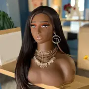 Female Mannequin Head with Shoulder Hat Display Stand for Necklace Scarves