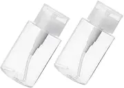 Homoyoyo 2Pcs Petg Liquid Dispenser Travel Storage Bottle Chic Refillable Container for Nail Polish Remover Cleansing Water and Perfume for Go Use