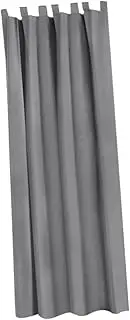 Toddmomy Polyester Blackout Curtain for Living Elegant Sheer Window Drapes UV Protection Grey Soft Texture for Bedroom and Porch Decor