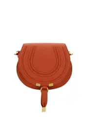 Chloé Marcie Small Saddle Bag in Sunset Brown