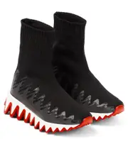 [Christian Louboutin Kids] Christian Louboutin Kids Mini Sharky sock sneakers UK 1 black