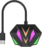 Snblzhef Type C to RJ45 Ethernet Adapter Network Card 10/100/1000Mbps RGB Lighting Effect for PC Computer Laptop A