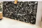 84"x42" Black Agate Dining Counter Top Table Elegant Console Bar Furniture Decor