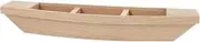 1pc Miniature Boat Toy Wooden Boat Model for Boys and Girls Garden Decor Flower Pot Accessory Simulation Boat for Micro Landscape