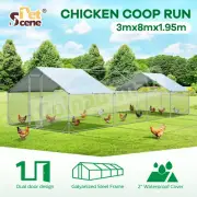 Chicken Coop Pet Dog Enclosure Rabbit Hutch Run Walk In Chook Pen Cage Shelter