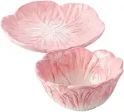 HOLIDYOYO 1set Cabbage Bowl and Plate for Boys and Girls Ceramic Dinnerware Non- Design for Family Gatherings Celebrations Practical Tableware for Boys and Girls