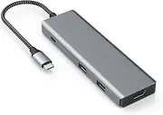 SUTOUG Docking Station, USB C Hub Multiport Adapter with 4K HDMI, 2*USB 3.0, 2*USB 2.0, Type C, SD/TF, Audio, for MacBook Pro/Air/iMac/Chromebook/Pixelbook