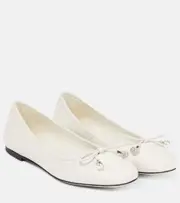 [Jimmy Choo] Jimmy Choo Elme leather ballet flats AU 9.5 white