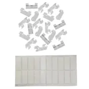 20 Cable Cord Clips Self-Adhesive Wire Clamp Table Wall Tidy Holder Organizer AU