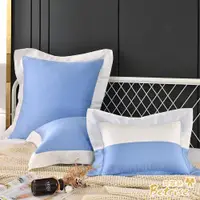 在飛比找ETMall東森購物網優惠-Betrise星紗藍 拼接款 300織紗100%天絲歐式壓框