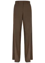 Matteau Wide-leg Wool-blend Trousers - Brown - 2 (UK 8 / S) 2 (UK 8 / S)