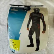 Fortnite Omega Costume Youth XL 14-16 Gray Jumpsuit Mask Padded Suit