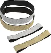 BESTYASH 4pcs Adjustable Wig Edge Bands Stretchy Secure Bands for Lace Front Wigs Elastic Hair Straps with Hook Loop Fastener Comfortable Head for Laying Edges