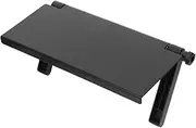 Angoily Tv Box Rack Adjustable Organizers Mounted Monitor Shelf Set-top Storage Rack Monitor Top Bracket Computer Storage Bracket Monitor Bracket Shelf for above Computer Black Plastic