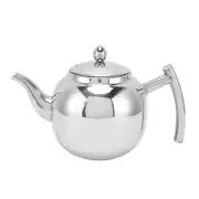 Stainless Steel Teapot Goose Egg‑Shaped Cold Water Kettle with Filter Silver ...