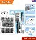 Lash Extension Kit 300Pcs Individual Lashes Kit Lash Clusters Kit DIY Eyelash...