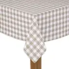Linens Buffalo Check Cotton Imported Tablecloth Tan Square