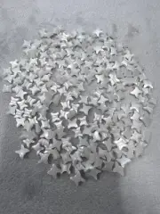 220x Butterfly Cabochon Acrylic White Pearl 7-8mm Flatback Glue On (z45-110)