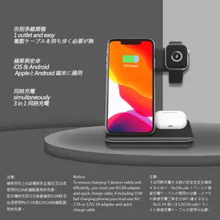 免運 公司貨 iBRIDGE 15W 極速三合一 無線充電器 iPhone Apple Watch AirPods