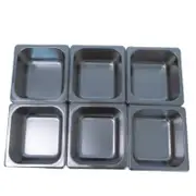 LCE Gastronorm GN Pan One Sixth Size 1/6 GN Pans 65mm (Pack of 6)