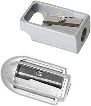 PROMISE FLOURISH Pencil Sharpener Mini Pencil Sharpeners, Single Hole Zinc Alloy Pencil Sharpener for Home School Office (Square Round)
