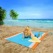 Beach Blanket, 79"x83" Large Sandproof Waterproof Beach Camping Mat, With Bag