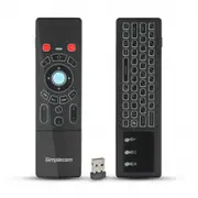Simplecom RT250 Rechargeable 2.4GHz Wireless Remote Air Mouse and Keyboard