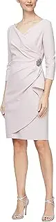 [Alex Evenings] Women's Plus-Size Short Slimming Sheath Dress with Bell
