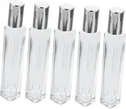 VICASKY 5Pcs Glass Roller Bottles Refillable Perfume and Essential Oil Containers Leak Design for Easy Filling and Daily Use for Aromatherapy and Cosmetic