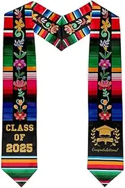 [GZZSYO] Mexican Graduation Stole Sash 72 Inch Class of 2025 Mexican Sash Honor Stole for Graduation Ceremony Party Gift